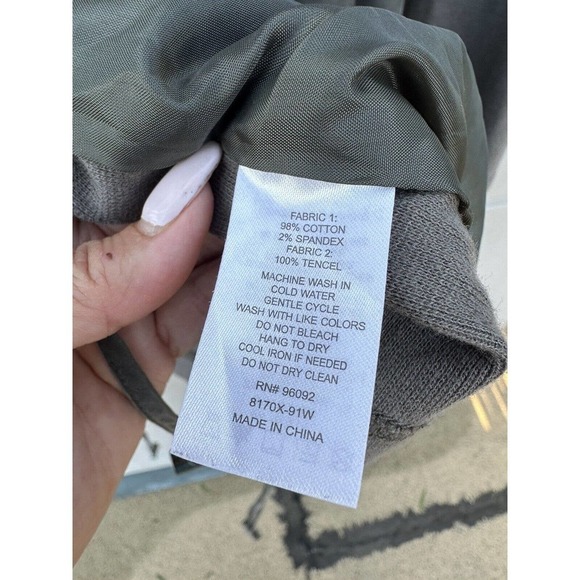 Carolina Belle Montreal Olive Open Front Draped Shackit Duster Jacket Sz 1X - Picture 8 of 11